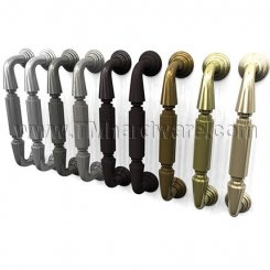 Rockwood Traditional RM5522 Decorative Cast Pull with a Base Plate, 8" CTC