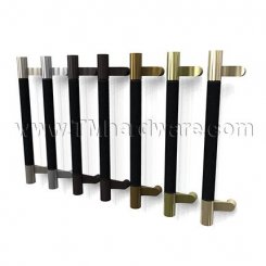 Rockwood Flush Leather RM6330 - RM6350 Offset Pull with Flat Ends, up to 8FT OA