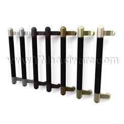 Rockwood Flush Leather RM6334 - RM6354 Offset Pull with Round Ends, up to 8FT OA