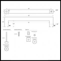 Deltana SSP1210 Modern Straight Door Pull, Stainless Steel, 12"-24" Length
