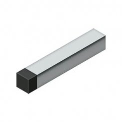 Deltana BDSS40 4" Modern Square Baseboard Bumper, Solid Brass