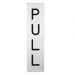 Rockwood #674L, Vertical Engraved Sign - "PULL"