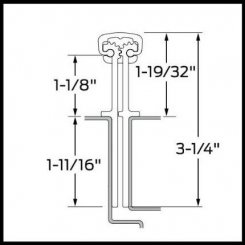 Ives 040XY Full Mortised Continuous Hinge, Flush Mounted, Wide Throw