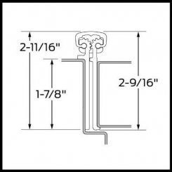 Ives 224XY Full Mortised Continuous Hinge, Door Edge Protector