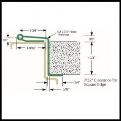 Ives 611 Pin and Barrel, Swing Clear, Steel Continuous Hinge