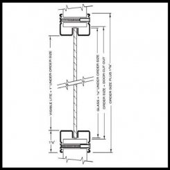 Vision Kit VLF, Standard Frame, Thru-Bolt Mount, for 1-3/4" Thick Doors