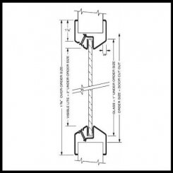 Vision Kit VLFEZ, Standard Beveled Frame, 1-3/4" Doors, Glass up to 1/4", up to 5' x 8.5'