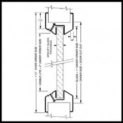 Vision Kit VLFEZIG, Standard Beveled Frame, 1" - 3" Doors, Glass up to 1", up to 5' x 8.5'