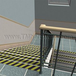 FlexTread Yellow and Black Stripe, Anti-Slip Safety Rolls for Indoor and Outdoors, 6" x 60FT Roll