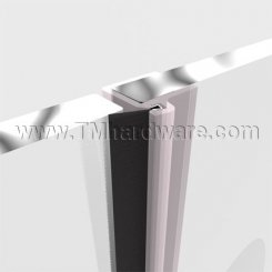 Zero #133 Adhesive Meeting Stile for Glass Doors, PVC, Rubber or Brush Seal