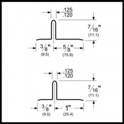 Pemko #2P Metal Weatherstrip, Interlocking with Smooth Track for Wooden Sill and Head, 96" Length