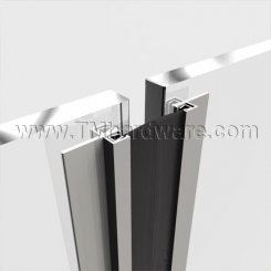 Zero #8192PSA Meeting Stile, 1" Aluminum with .625" Brush for Glass Doors