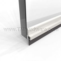 Zero #8194PSA Door Bottom, .6" Aluminum Casing with .375" Neoprene Lip for Glass Doors