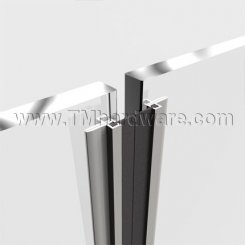 Zero #8194PSA Meeting Stile, .6" Aluminum with .375" Neoprene Seal for Glass Door