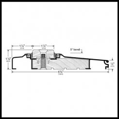 Pemko #OS95518-W Adjustable Height Threshold, Outswing, Wood Top, Aluminum Slope, 1.125” H, 5.625” W
