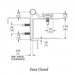 Markar HS103 Aluminum Hinge, Half Surface