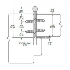 Hager 790-915 Continuous Hinge, Stainless Steel Concealed Leaf