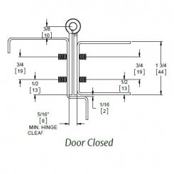 Markar FM3500 Stainless Steel Security Hinge, Edge Mount