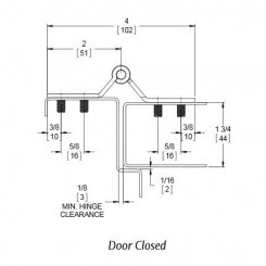 Markar FS3501 Stainless Steel Security Hinge, Full Surface - 1/8" Inset