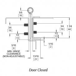 Markar HG3505 Stainless Steel Security Hinge, Adjustable Hinge Guard