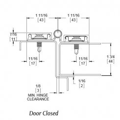Markar FS301 Stainless Steel Hinge, Full Surface with 1/8" Inset