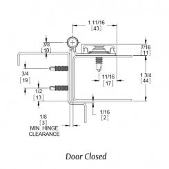 Markar HS303 Stainless Steel Hinge, Half Surface