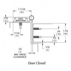 Markar HM304 Stainless Steel Hinge, Half Mortise