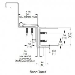 Markar HG310 Stainless Steel Hinge, Adjustable Hinge Guard Swing Clear Action for Square Edged Doors