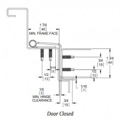 Markar HG311 Stainless Steel Hinge, Hinge Guard with Swing Clear Action for Square Edged Doors