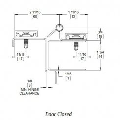 Markar FS321 Stainless Steel Hinge, Full Surface with 3/4" Offset