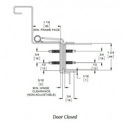 Markar HG326 Stainless Steel Hinge, Adjustable Hinge Guard With Swing Clear Action