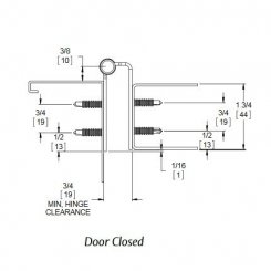 Markar FM327 Stainless Steel Safety Hinge, Concealed Leaf for Square Edged Doors