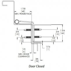 Markar HG329 Stainless Steel Hinge, Hinge Guard with Swing Clear Action for Square Edged Doors