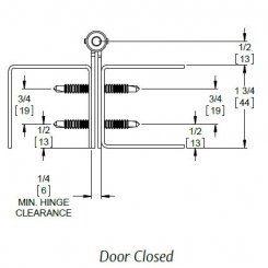 Markar FS902 Stainless Steel Toilet Partition Hinge, Flush Full Surface