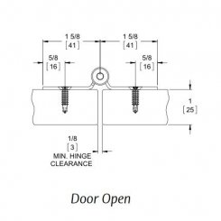 Markar FS910 Stainless Steel Toilet Partition Hinge, Flush Full Surface