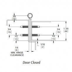 Markar FM200 Carbon Steel Hinge, Edge Mount