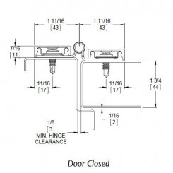 Markar FS201 Carbon Steel Hinge, Full Surface with 1/8" Inset