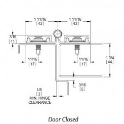 Markar FS202 Carbon Steel Hinge, Full Surface Flush Mount
