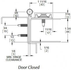 Markar HS203 Carbon Steel Hinge, Half Surface