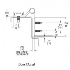 Markar HM104 Aluminum Hinge, Half Mortise