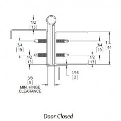 Markar FM100 Aluminum Hinge, Concealed Leaf