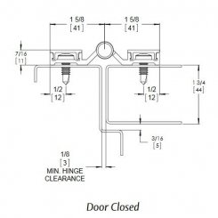 Markar FS102 Aluminum Hinge, Flush Mount Full Surface