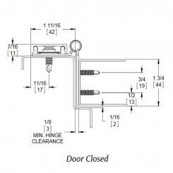 Markar HM204 Carbon Steel Hinge, Half Mortised