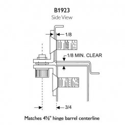 Markar B1923 Reinforcing Pivot, Full Surface Non-Handed With 3/4" Offset