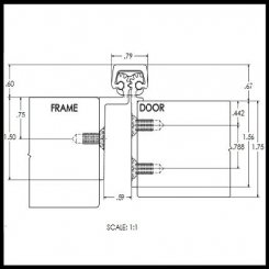 Roton 780-113HD Continuous Hinge, Concealed Leaf Safety Hinge