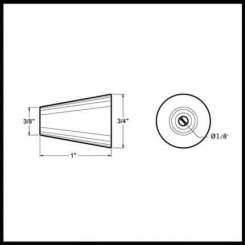 Deltana Cabinet Knob KC20, Cone