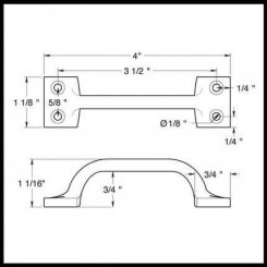 Deltana WP026 Window Pull