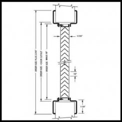 Activar Door Louver 1300A1, Inverted "V" Blades, Aluminum, Self-Attaching Frame, For 1-3/4" Doors, up to 2' x 6'-8"