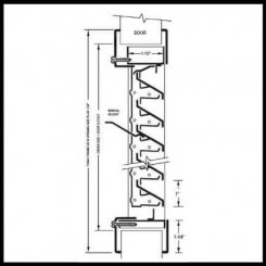 Activar Door Louver 1100C, Adjustable "Z" Blades, Single Flanged Frame, up to 2' x 2'-6"