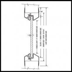 Activar Vision Lite VWL, Wood Veneer Frame, For 1-3/4" Doors, For 3/16" to 1/4" Glass, up to 5' x 6'-5"